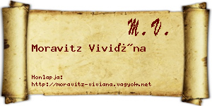 Moravitz Viviána névjegykártya